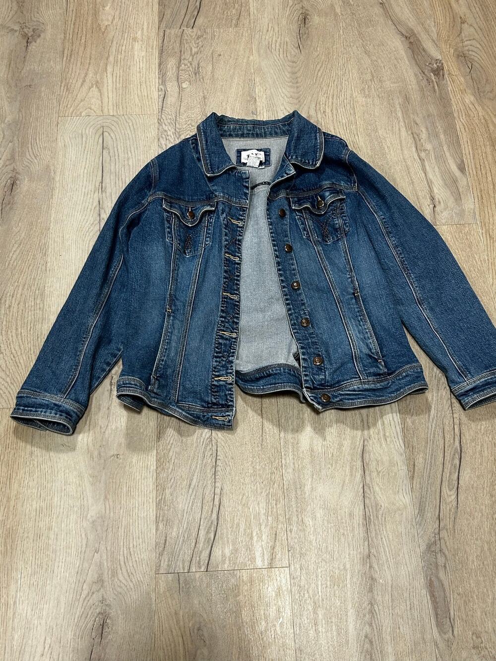 Y2K vintage Live a Little Brand Jean Jacket